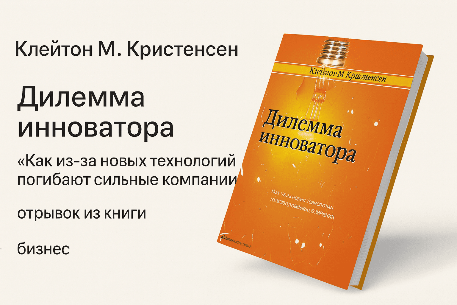Дилемма Инноватора - Клейтон Кристенсен