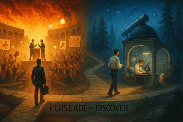 🧩 Убеждать XOR описывать (Persuade xor Discover)