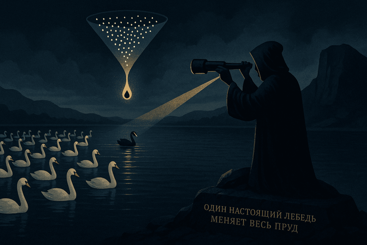 🧩 Как отличать гениальные бизнес-идеи от никчемных (Black Swan Farming)