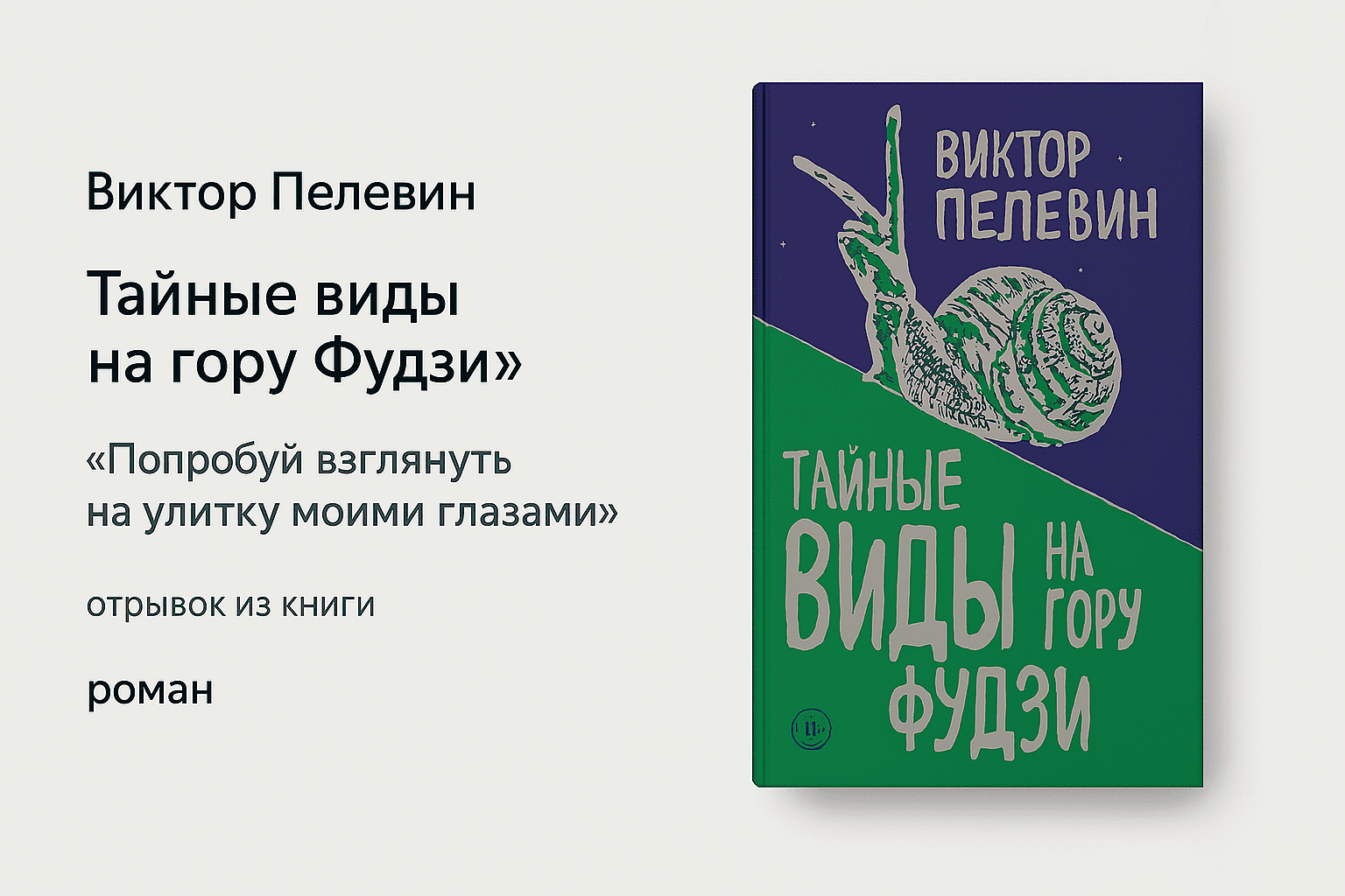 «Тайные виды на Гору Фудзи» - Виктор Пелевин