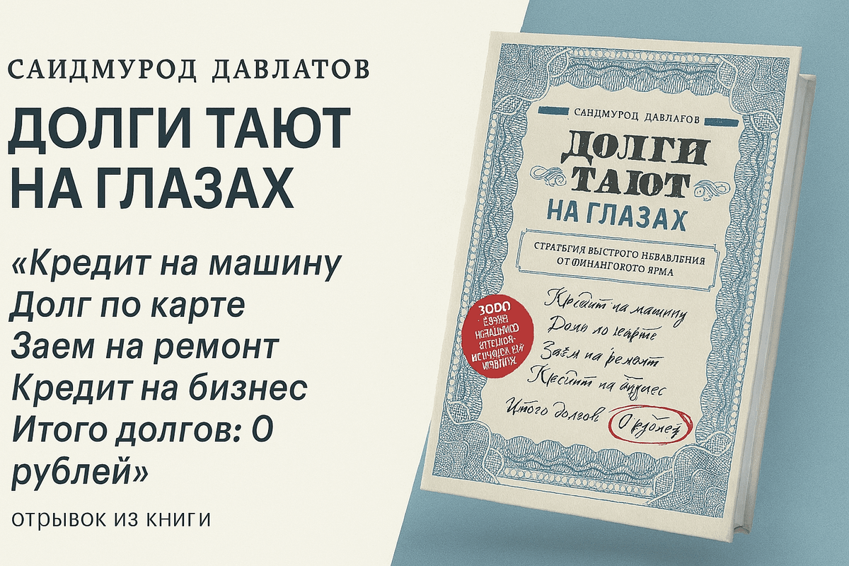 «Долги тают на глазах» — Саидмурод Давлатов
