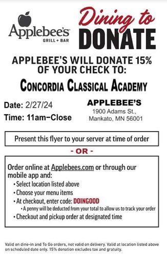 Dining To Donate - Applebees