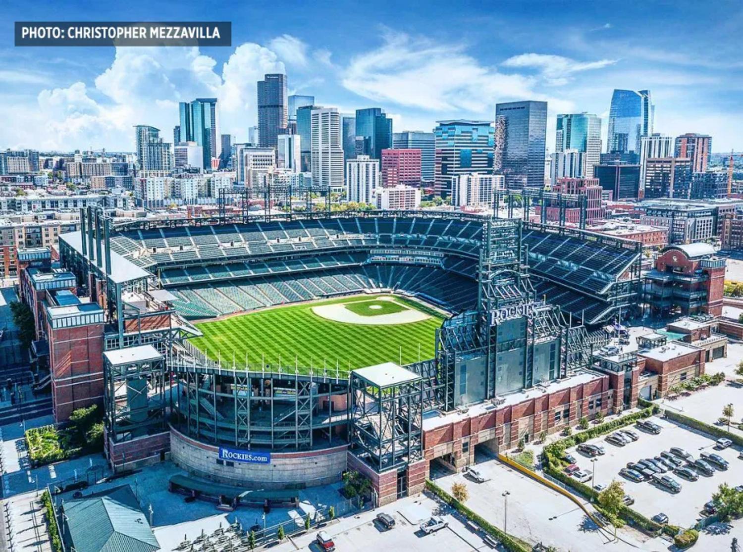 Coors Field, known for its hitter-friendly environment and stunning skyline views.