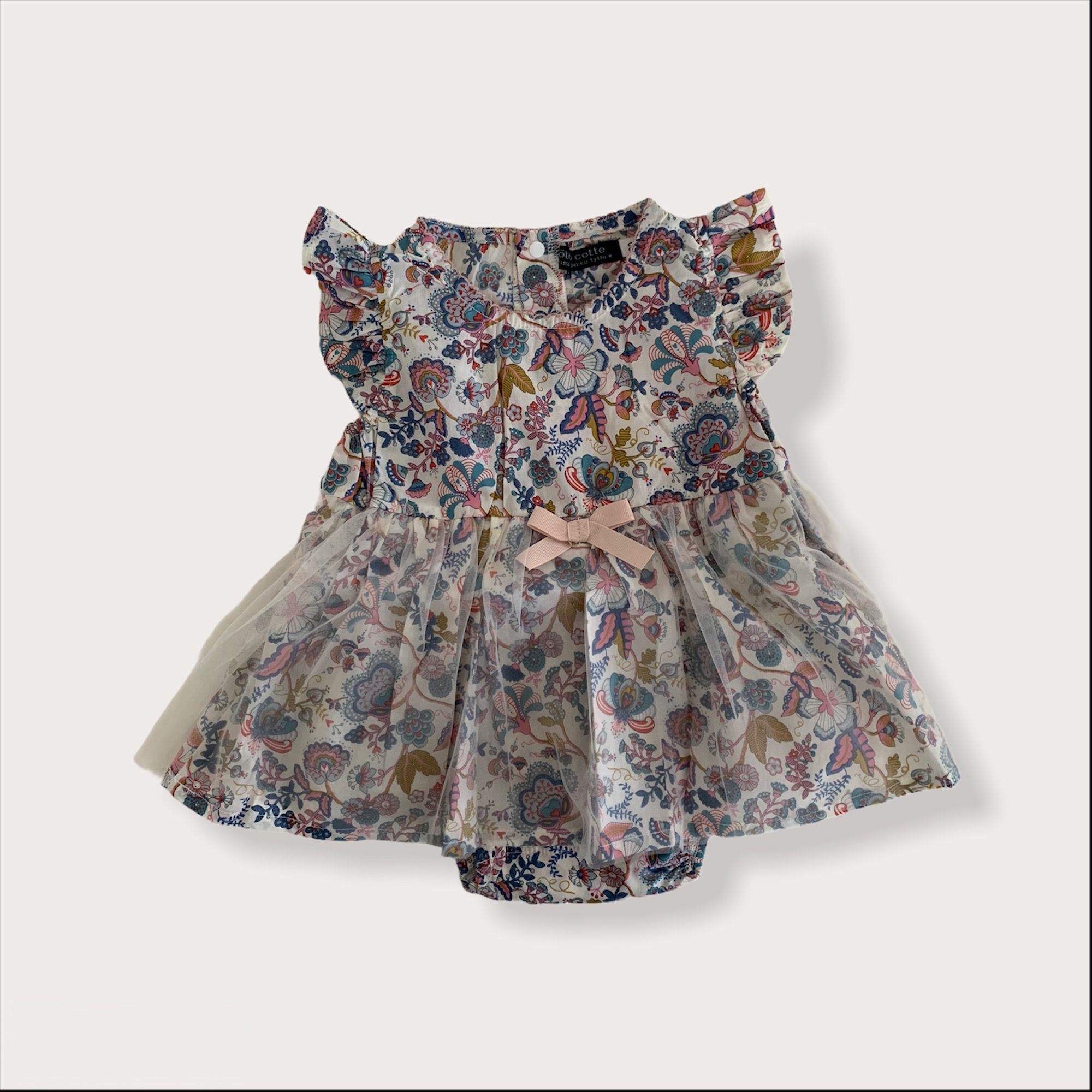Flower pattern pure cotton dress