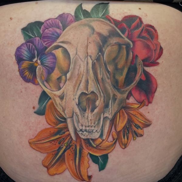 Skull, Flowers