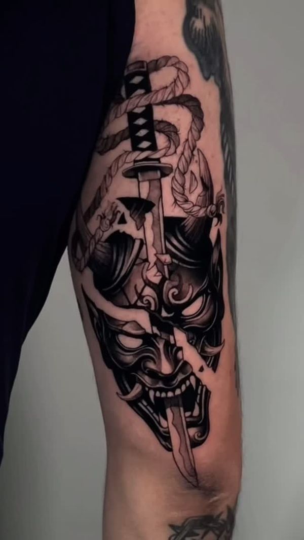 Hannya Mask, Sword, Rope