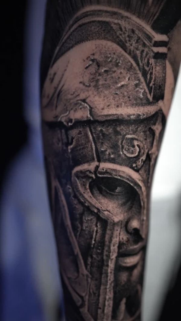 Spartan helmet,Warrior face
