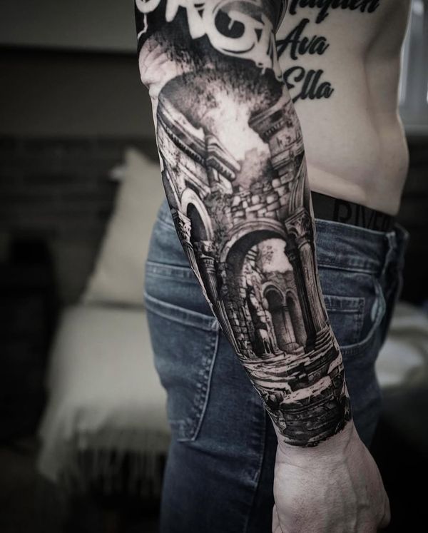 Roman architecture,Ruins,Archway