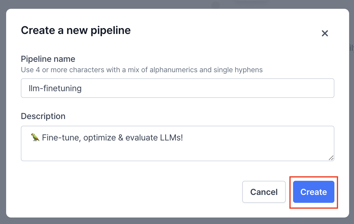 Create a pipeline
