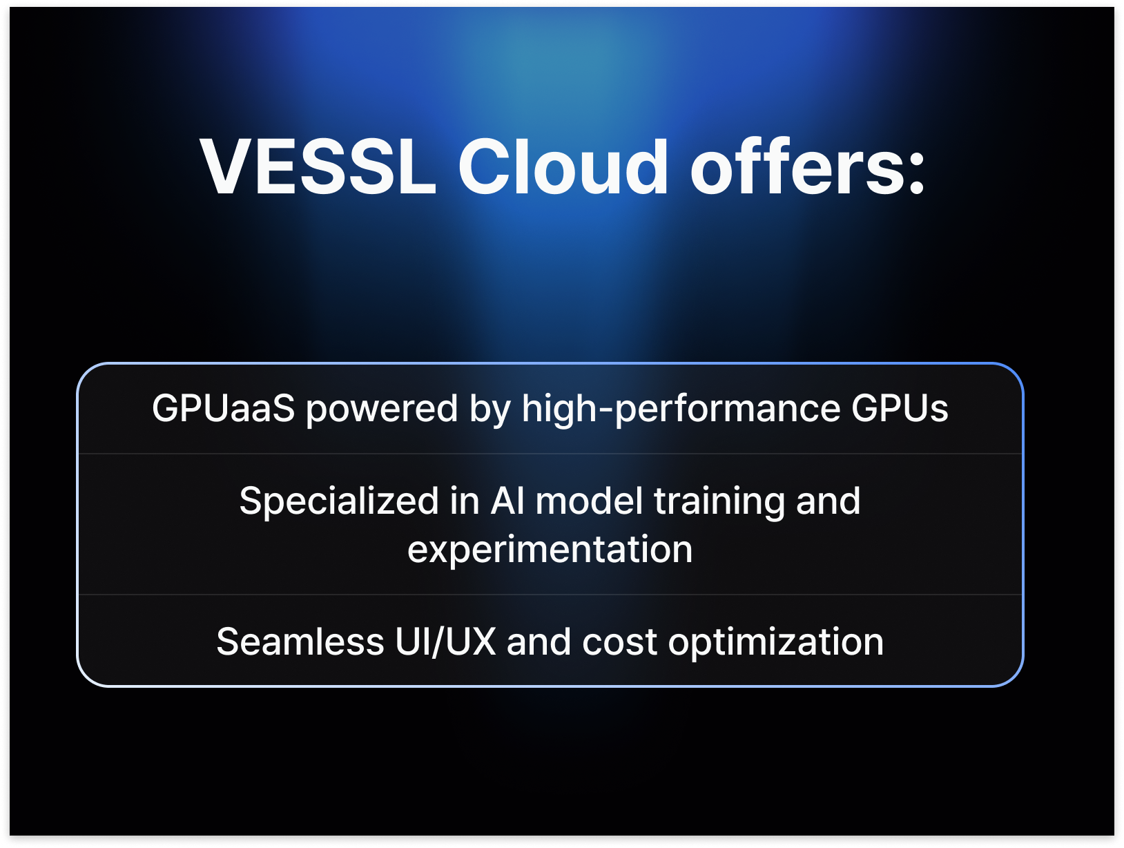 What VESSL Cloud offers