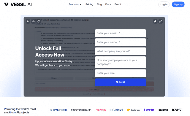 베슬에이아이 고객 홈페이지