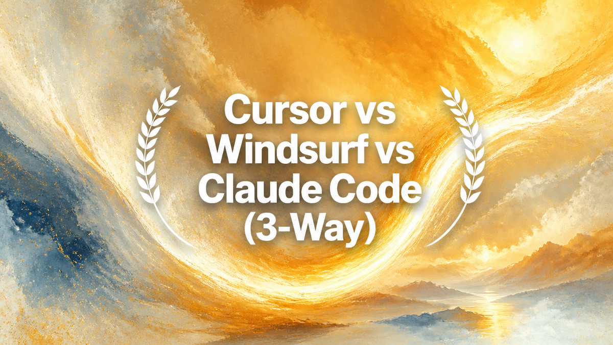 Cursor vs Windsurf vs Claude Code (3-Way)