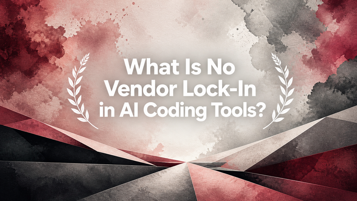 What Is No Vendor Lock-In in AI Coding Tools?