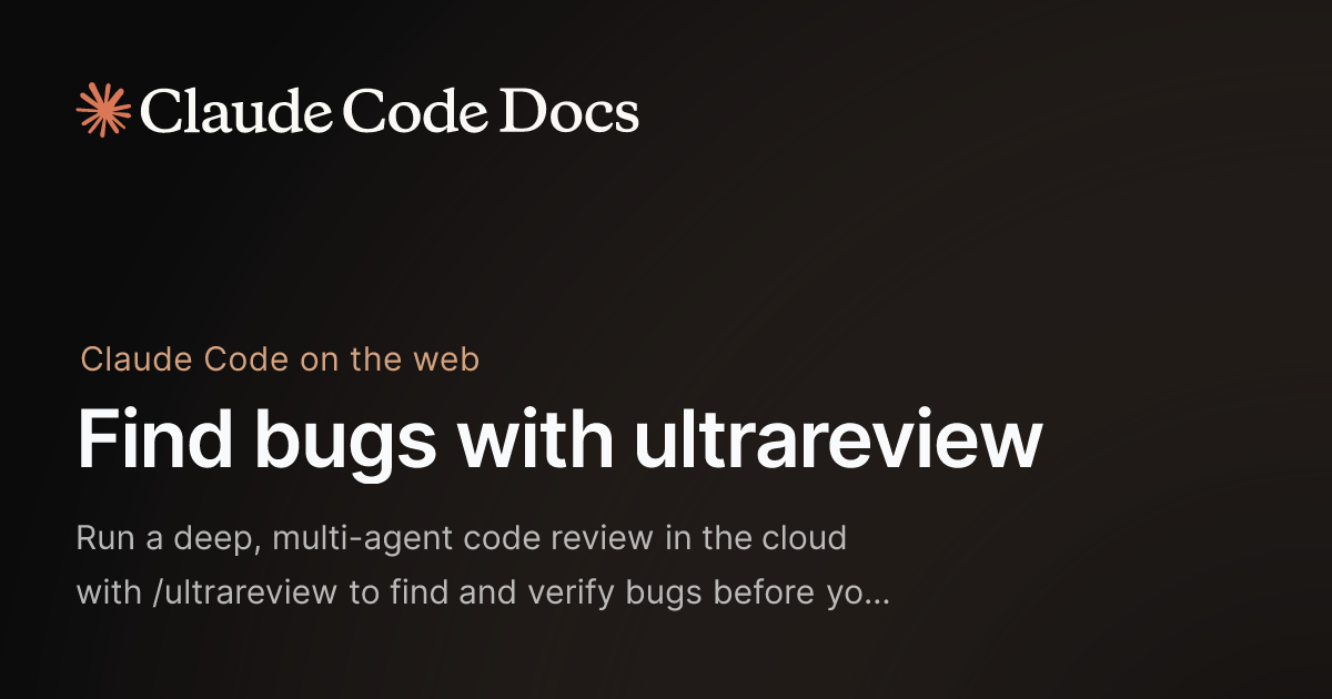 /ultrareview in Claude Code