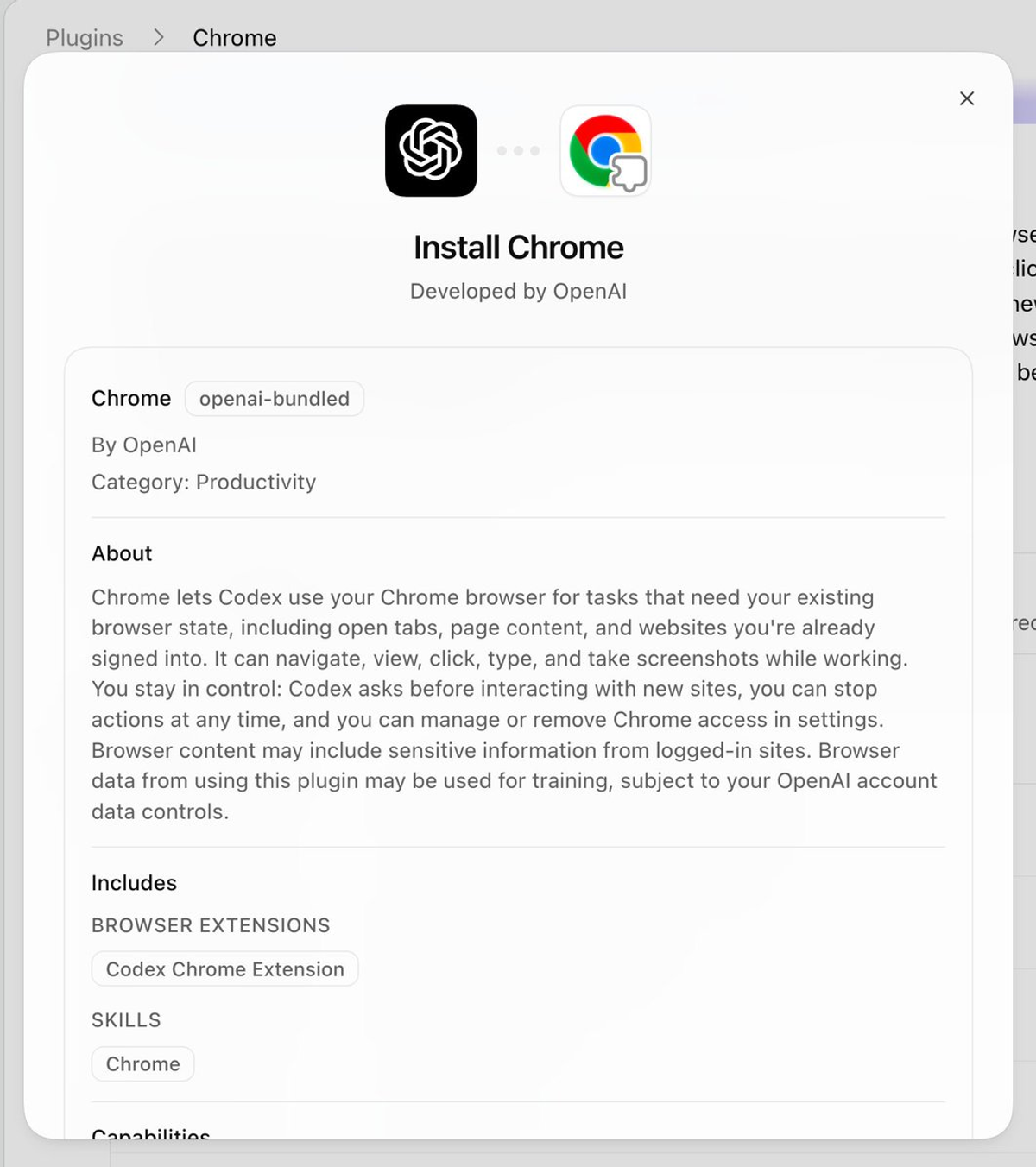 Codex Chrome