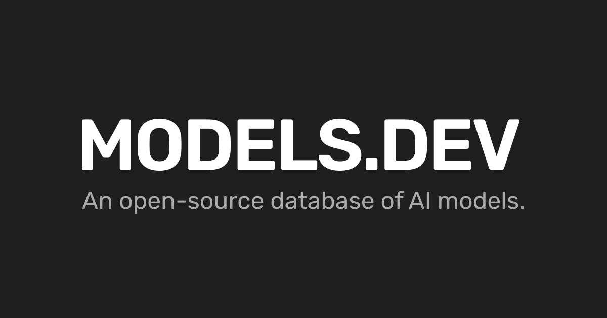 What Models.dev Is