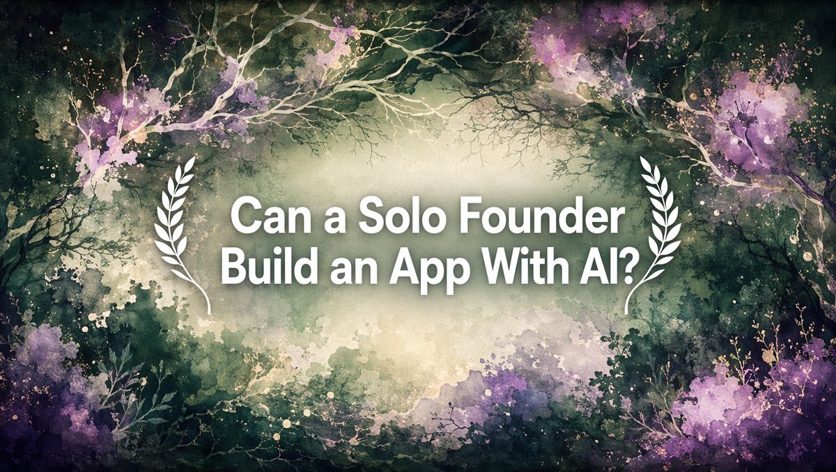 Can a Solo Founder Build an App With AI?