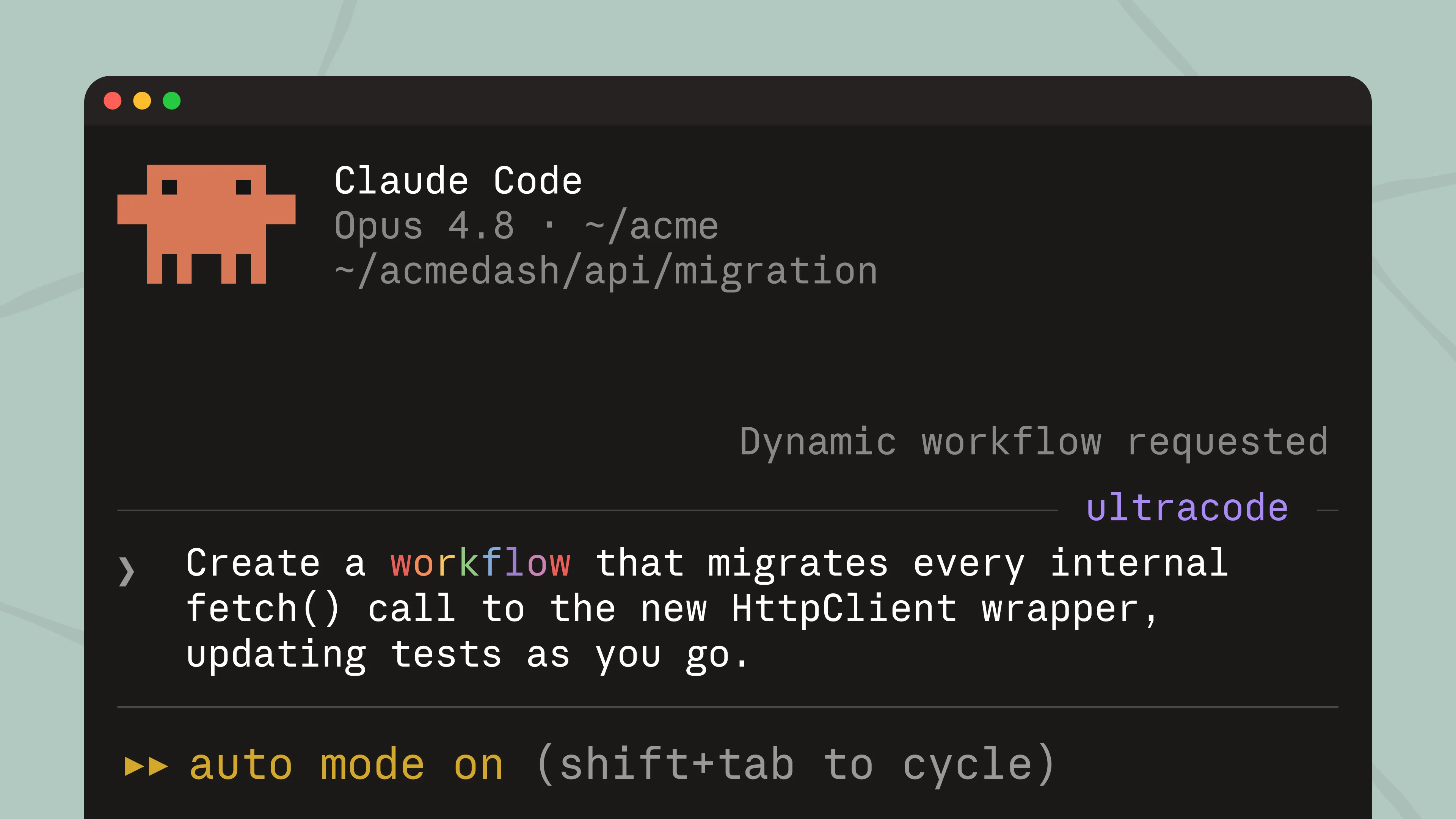 Dynamic Workflows for Large Tasks