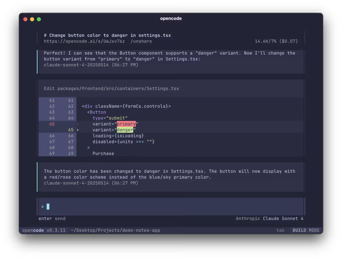 OpenCode — agente de terminal open-source, agnóstico de modelo
