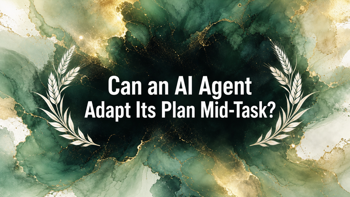 Can an AI Agent Adapt Its Plan Mid-Task?