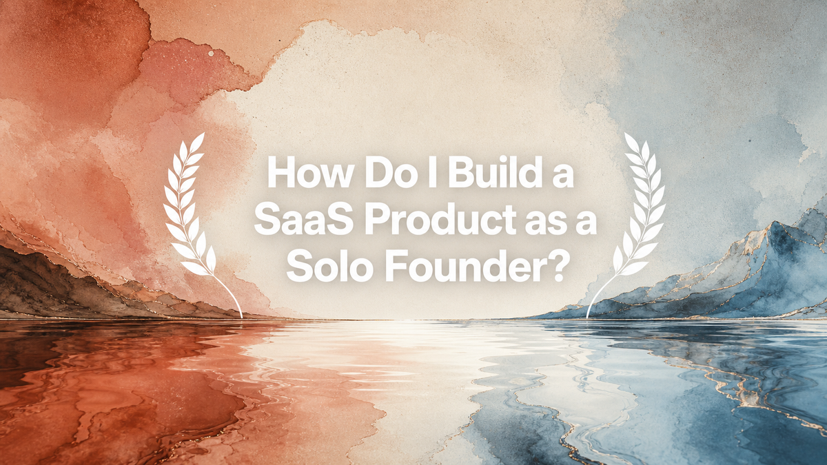 How Do I Build a SaaS Product as a Solo Founder?