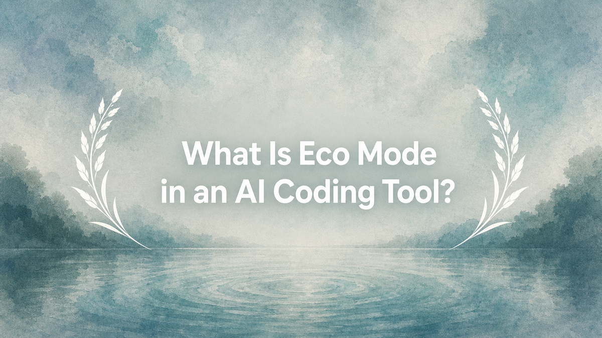 What Is Eco Mode in an AI Coding Tool?