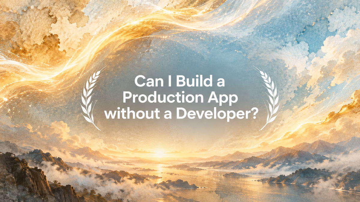 Can I Build a Production App without a Developer?