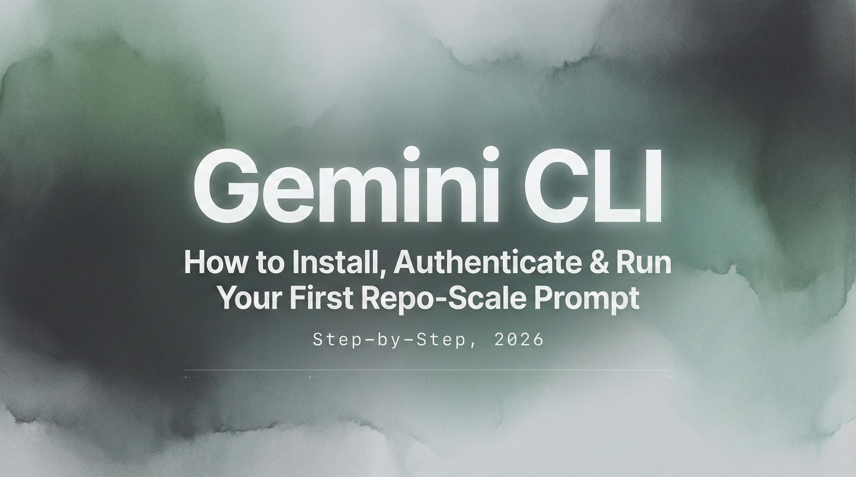 Gemini CLI: Repo-Scale Setup