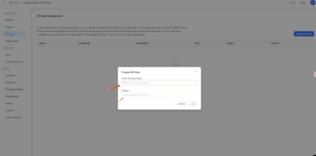 Kimi Code API