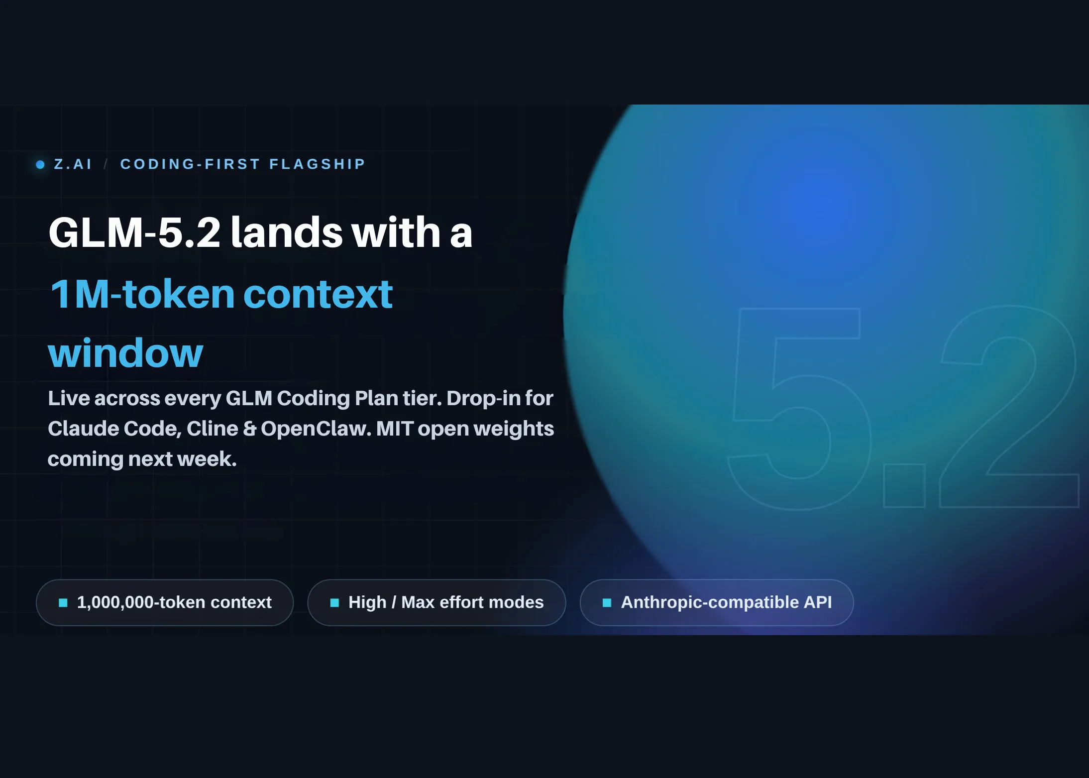 Z.ai's new flagship and key specs