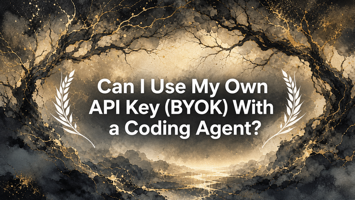 Can I Use My Own API Key (BYOK) With a Coding Agent?