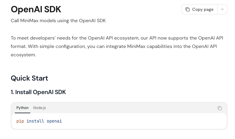 Hosted API / MiniMax Code