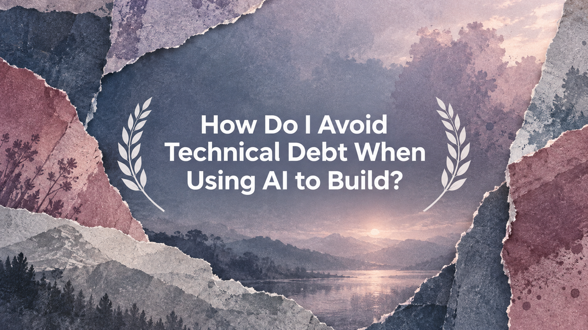 How Do I Avoid Technical Debt When Using AI to Build?