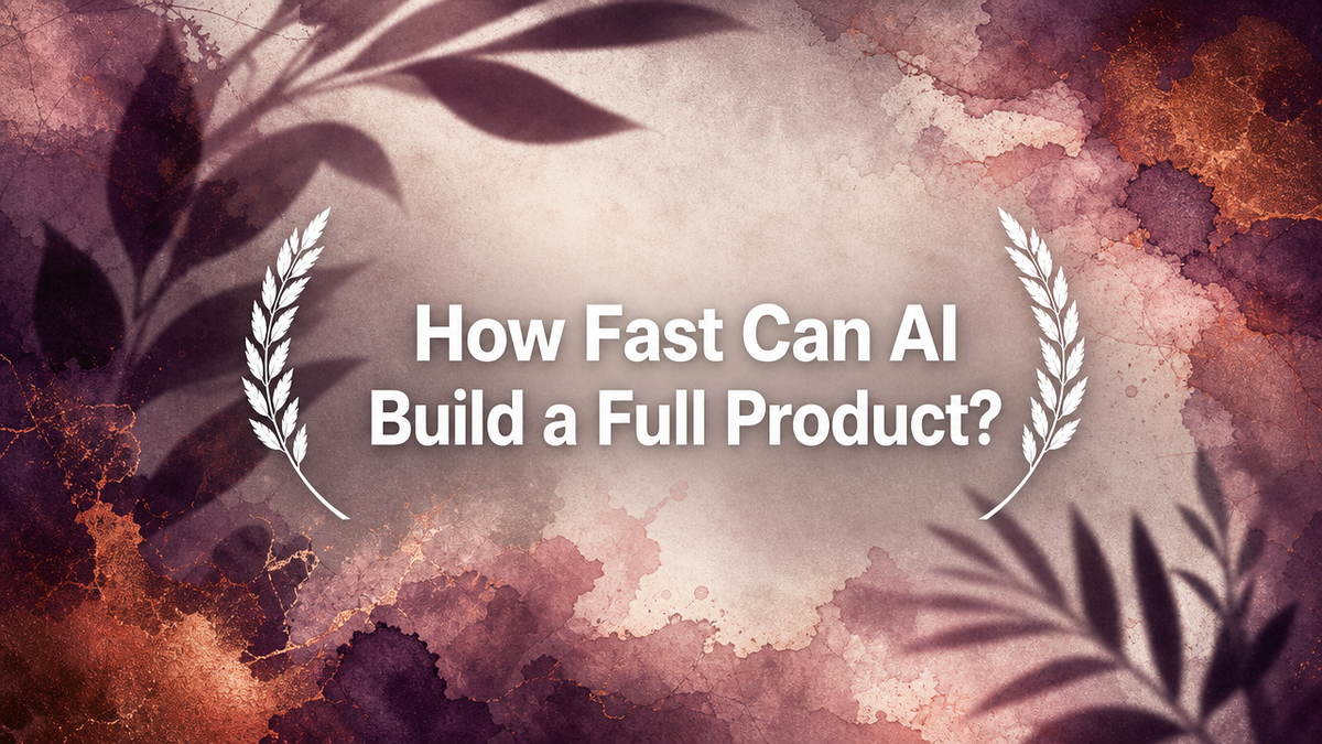 How Fast Can AI Build a Full Product?