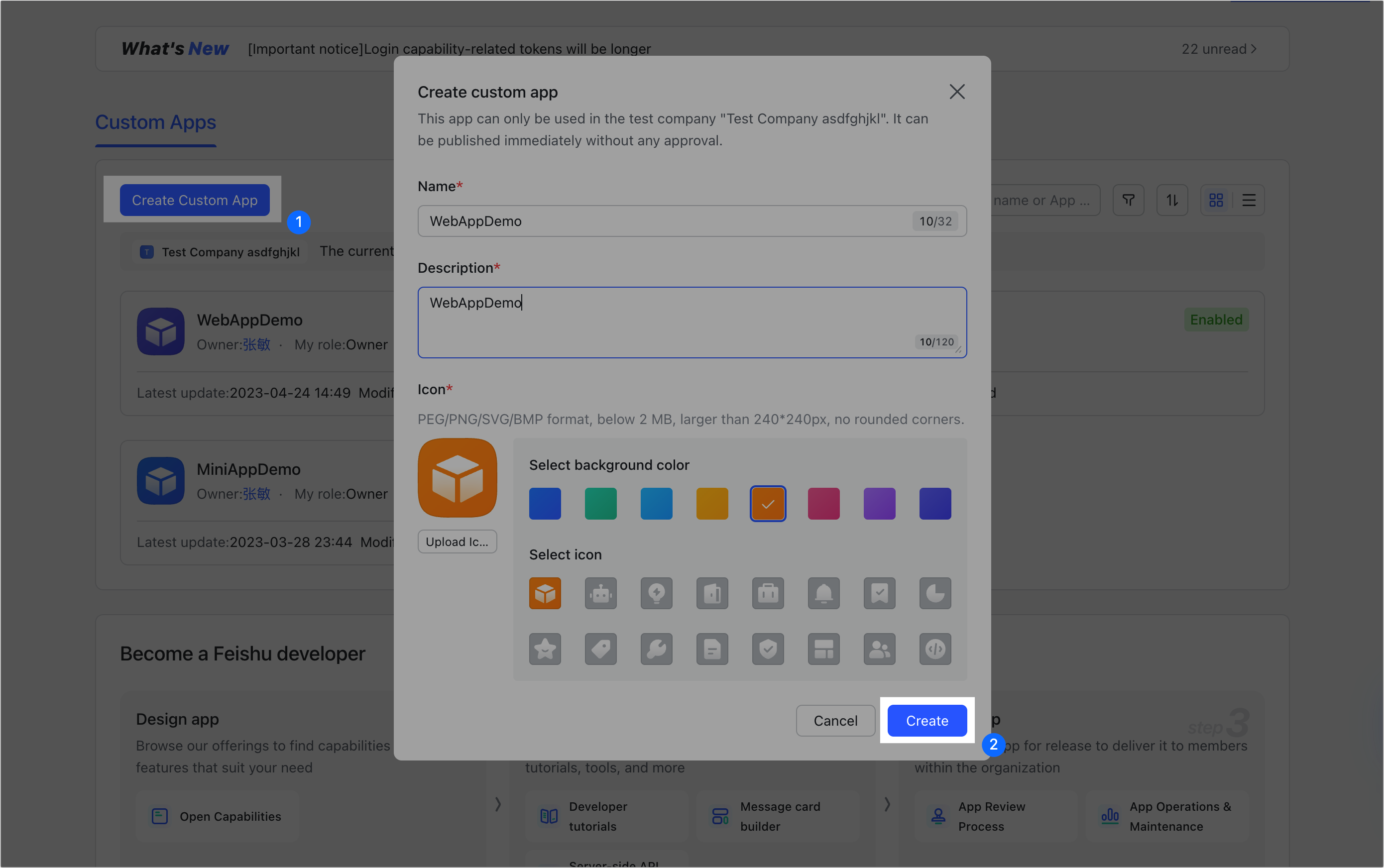 Creating a Lark App and Getting Credentials
