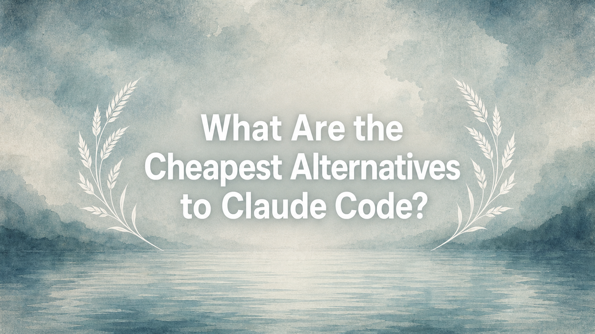 What Are the Cheapest Alternatives to Claude Code?