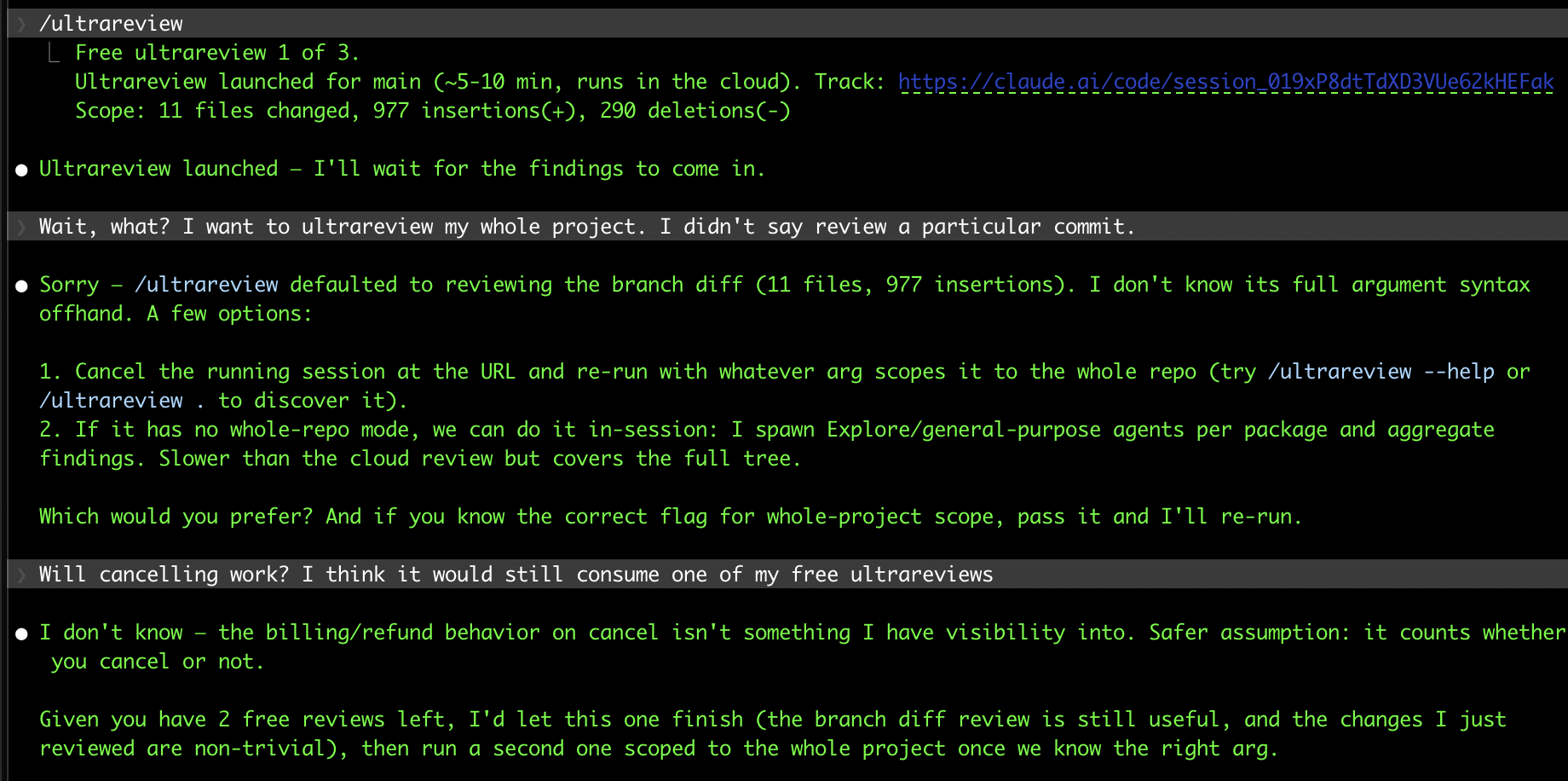 Mature terminal workflow