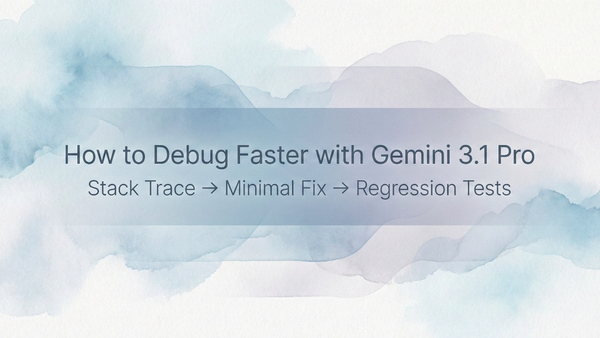Gemini 3.1 Pro: Debug Workflow