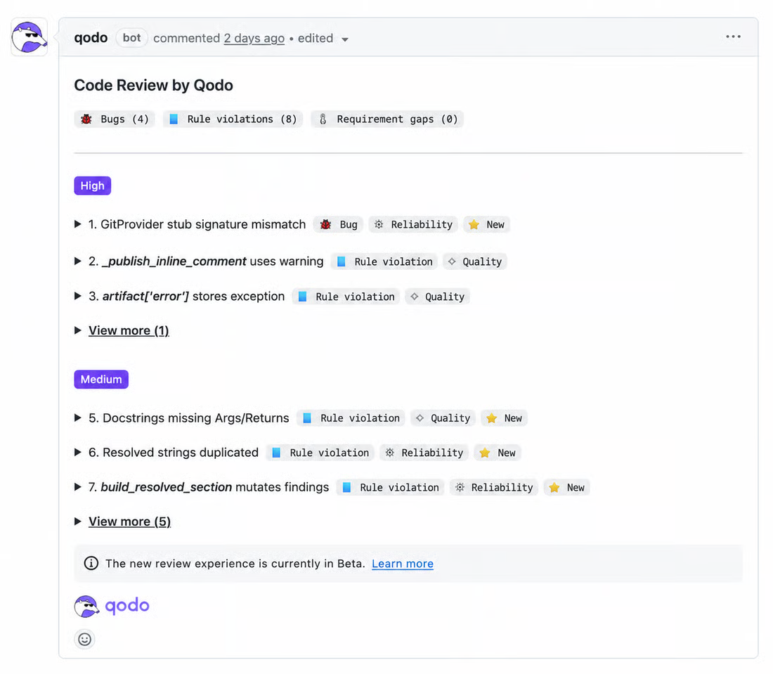 What Qodo AI Code Review Does