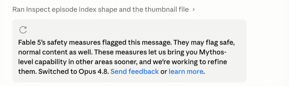 When coding requests fall back to Opus 4.8