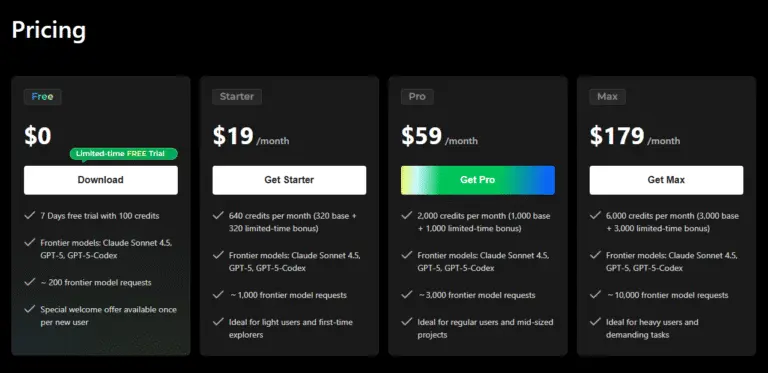 Claude Code vs Verdent (credit-based model)