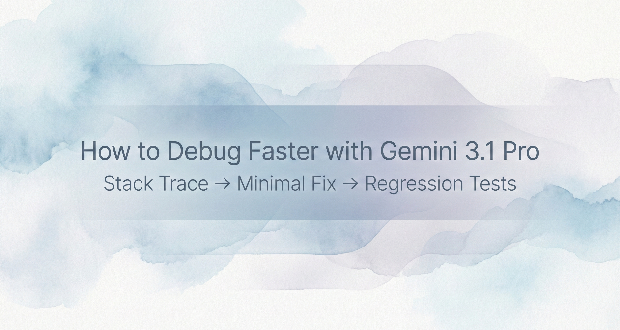 Gemini 3.1 Pro: Debug Workflow