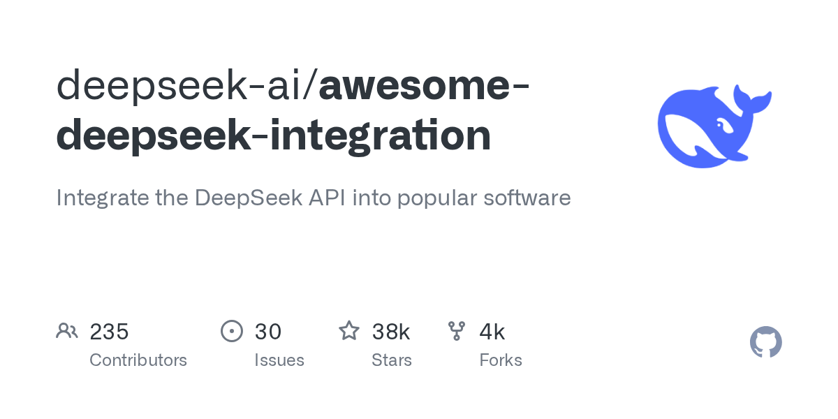 awesome-deepseek-integration as the official curated list