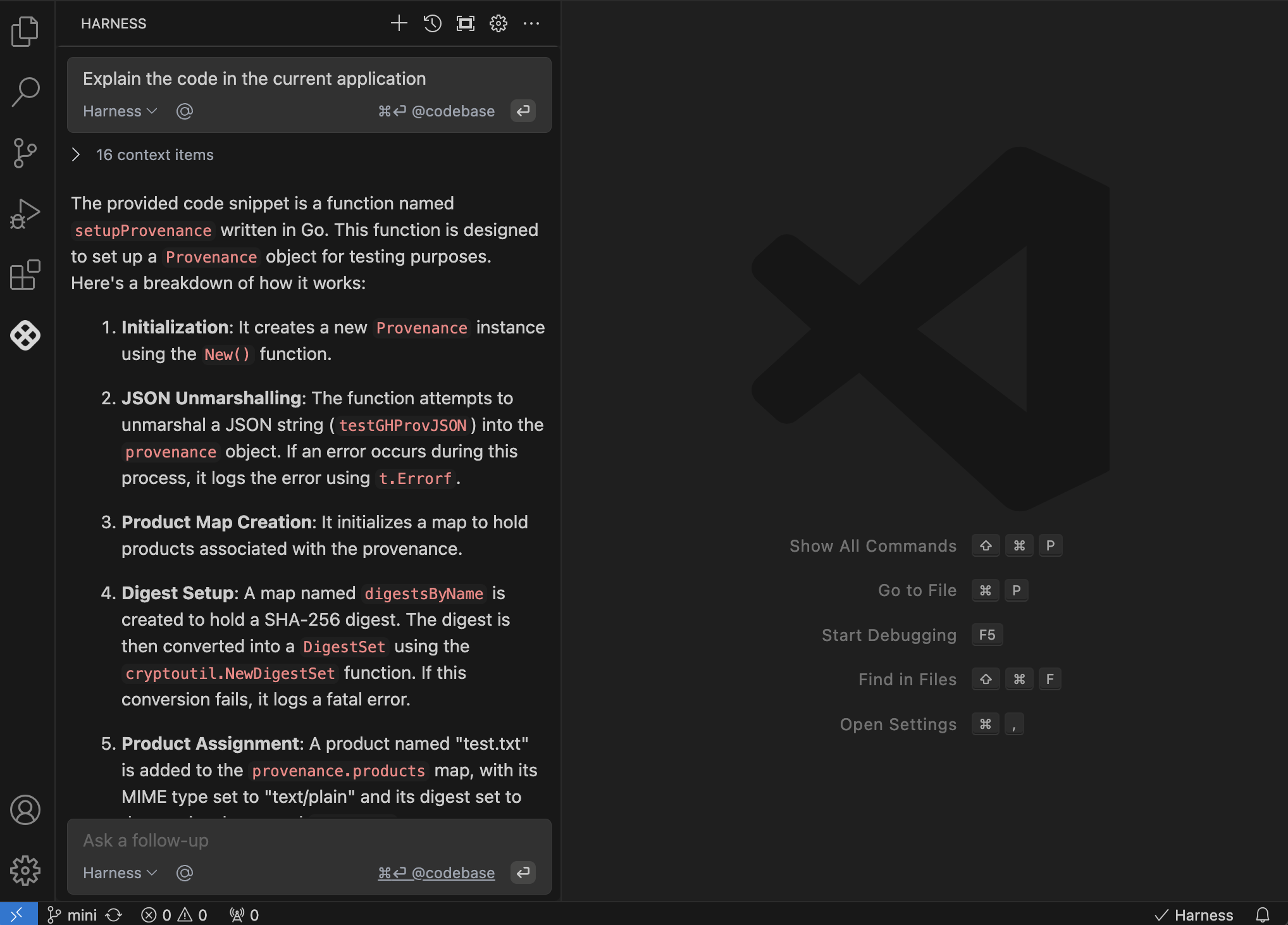 Code generation and explanation