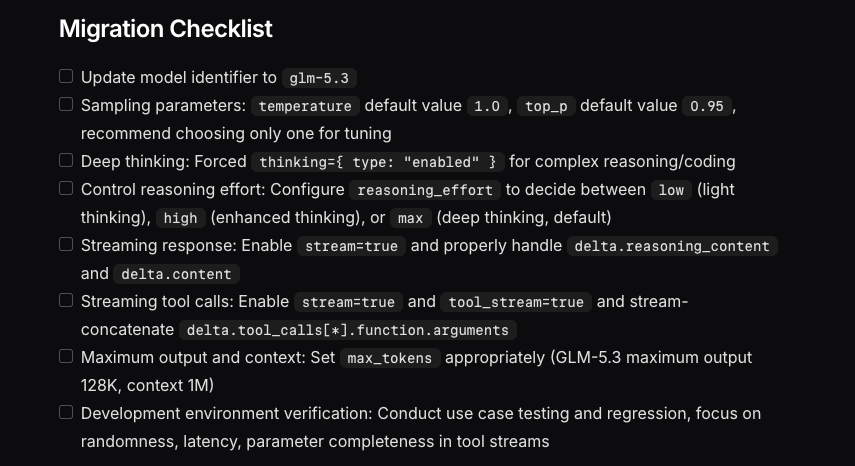 migration checklist