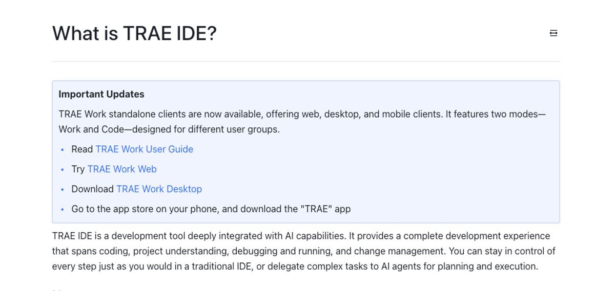Why TRAE Work Is More Than an AI IDE