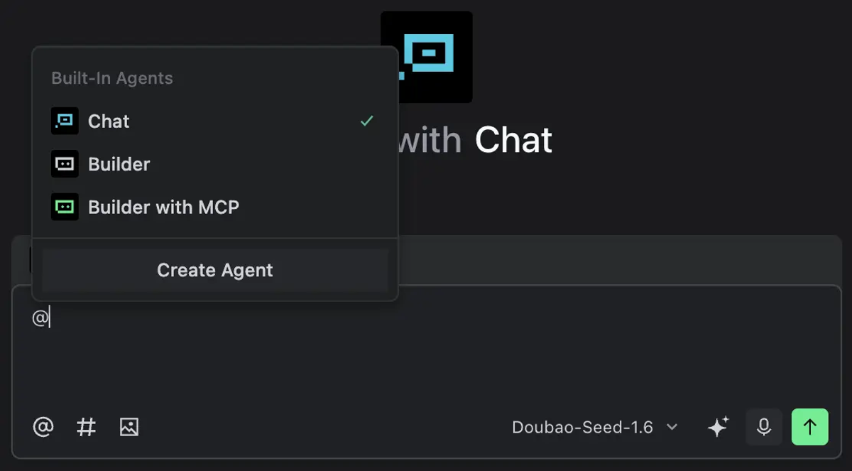 The mechanism combines a prompt, selected built-in tools, MCP servers, and an optional callable-agent definition.