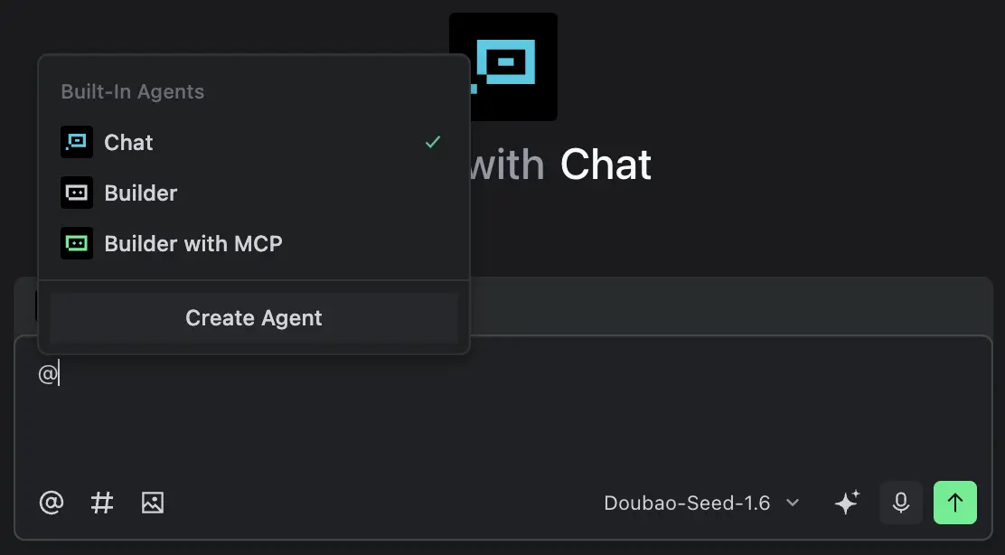 The mechanism combines a prompt, selected built-in tools, MCP servers, and an optional callable-agent definition.
