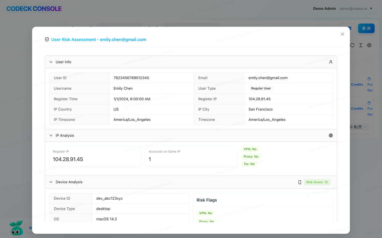 Confirm modal screenshot