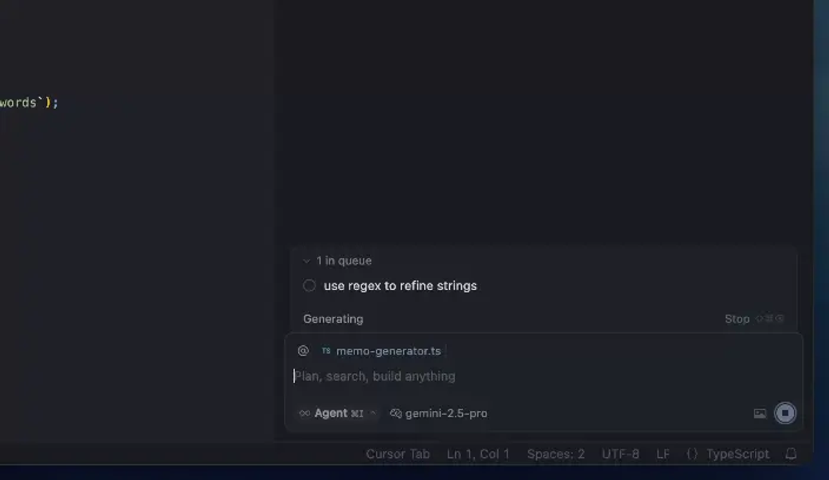 Cursor asks you to adopt its integrated environment. Its Agent can search, edit, and run terminal commands alongside the model picker and rules system. Pilot the migration with a real workspace: required extensions and the debugger must still work.